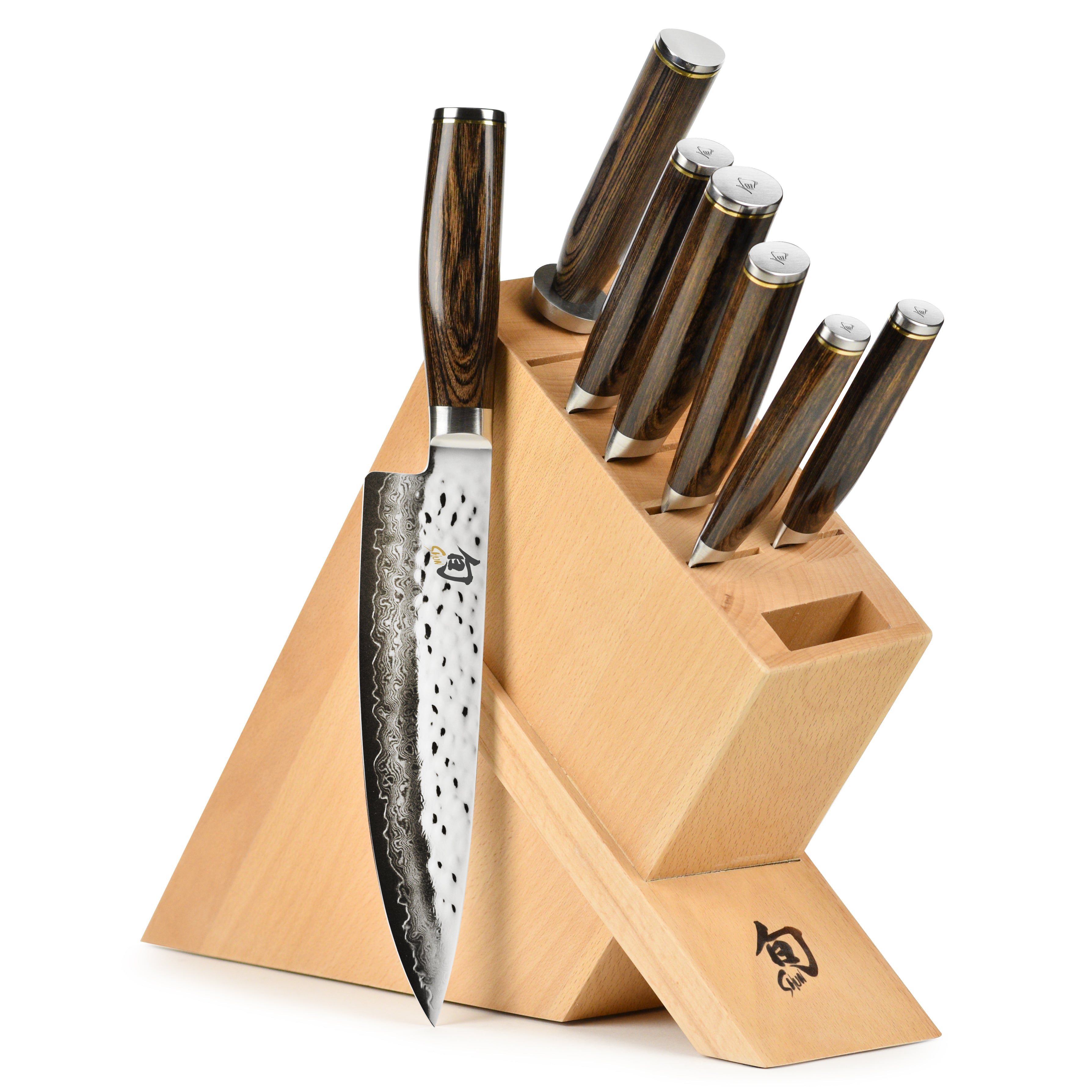 Shun Premier Knife Set 8 Piece Kickstand Block Cutlery And More   ShunPremier8PieceKnifeBlockSet 