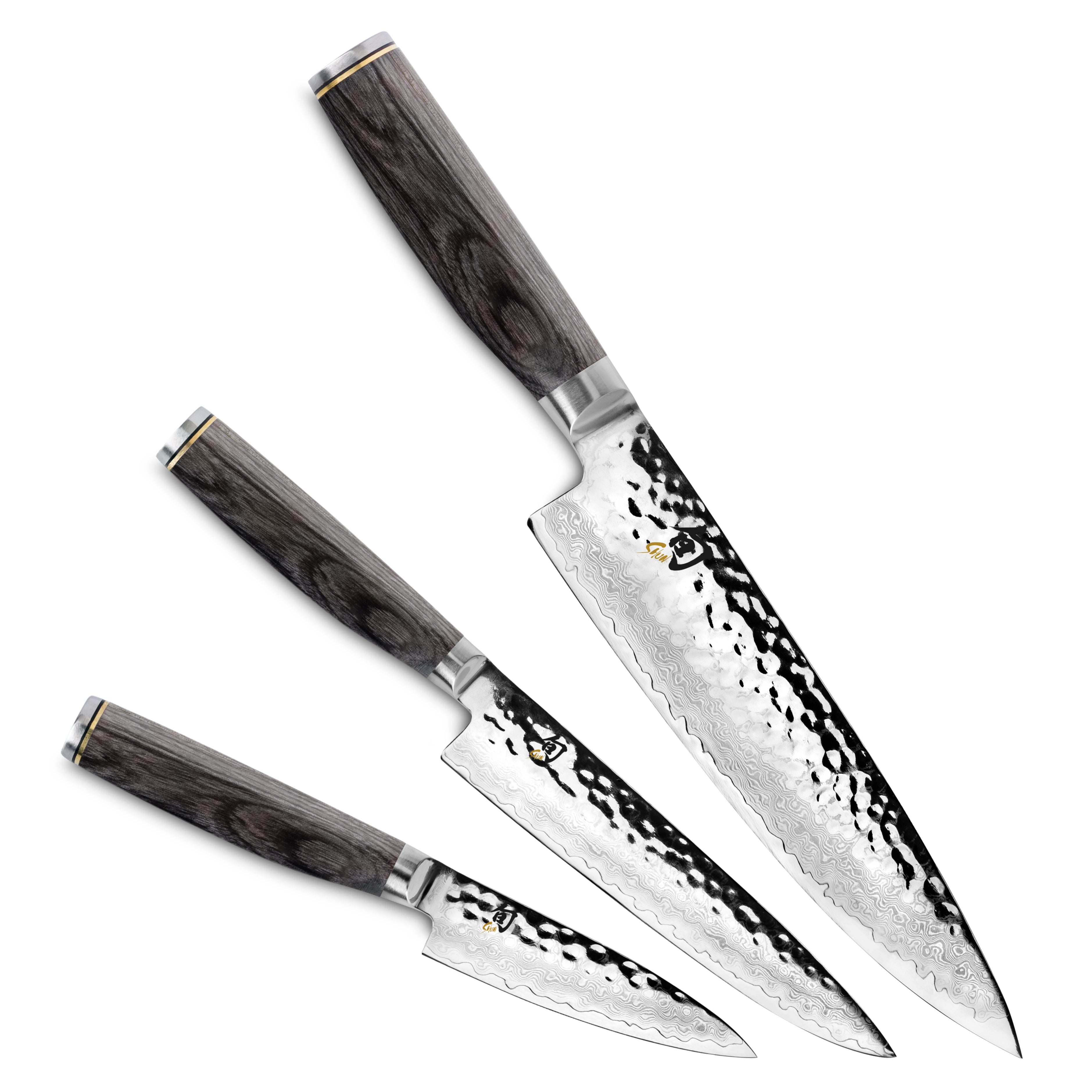 Shun Premier Grey Knife Set - 3 Piece – Cutlery and More