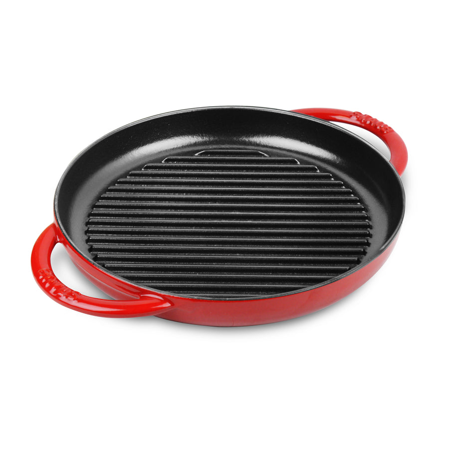 Staub 10" Cherry Red Round Grill Pan