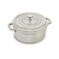 Staub Dutch Oven - 2.75-qt Cast Iron Cocotte - White Truffle