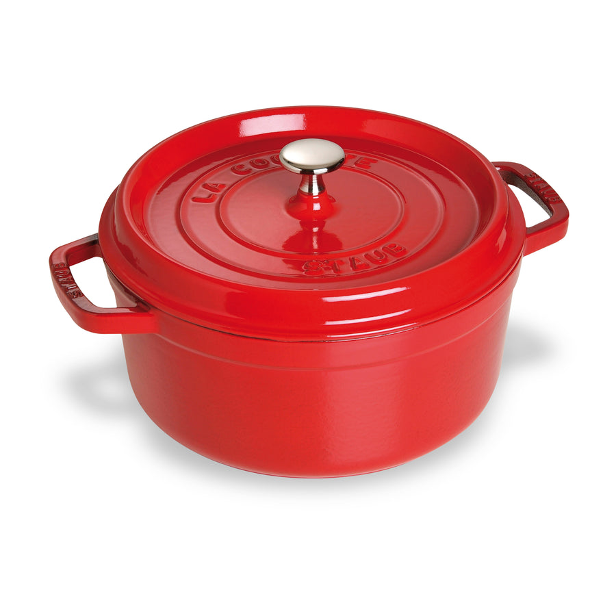 Staub Dutch Oven 7-qt Cast Iron Cocotte Cherry Red – Cutlery