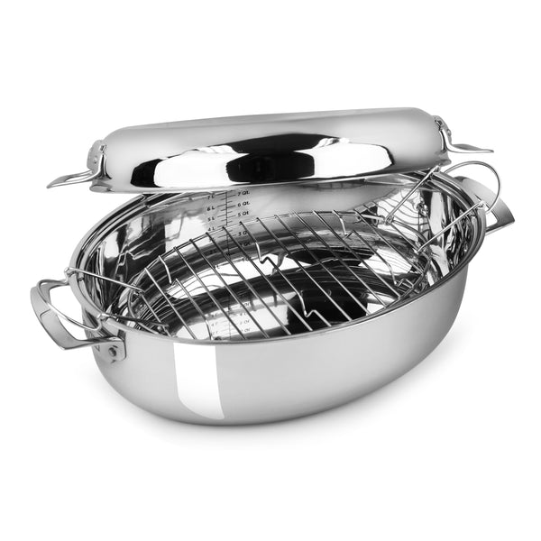 Round roasting best sale pan with rack