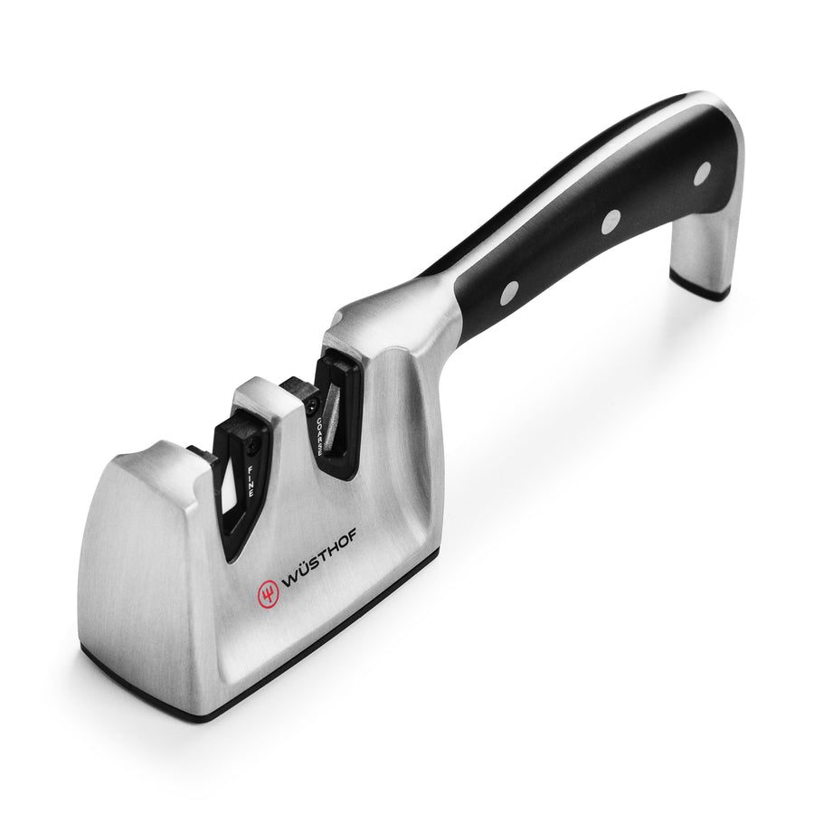 Wusthof Knife Sharpener - Stainless Steel with Riveted Handle – Cutlery and  More