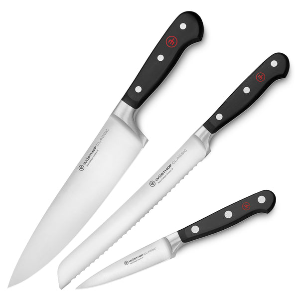 Wusthof Classic Series Chef Bread Paring Knife 3 Pc Set