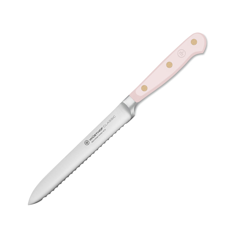 Wusthof Classic 5" Pink Himalayan Salt Serrated Utility Knife