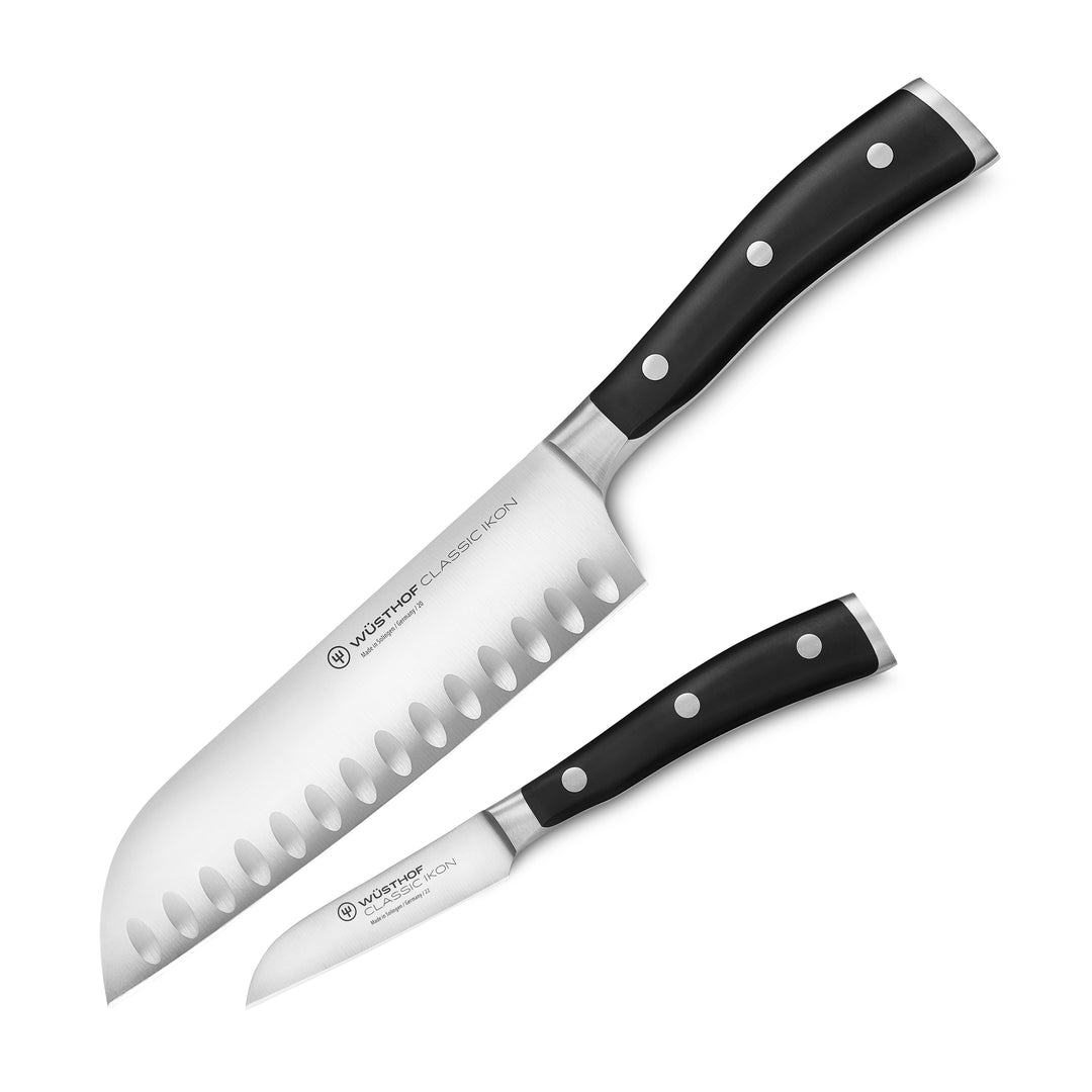 Wusthof Mini Asian Set, 2-teilig – 12,7 Cm Santoku-Messer & 7,6 Cm Gemüsemesser, Geschmiedet Aus Edelstahl