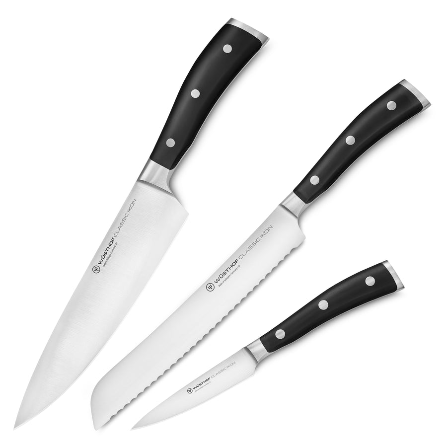Wusthof Classic Ikon set 3 pieces knife crème