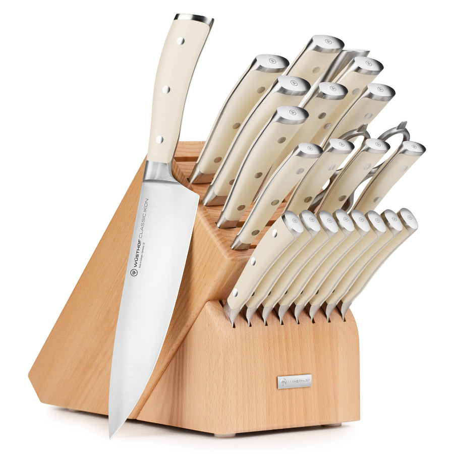 Knife Set, 23 PCS Kitchen Knife Set with Block, Germany High Carbon  Stainless