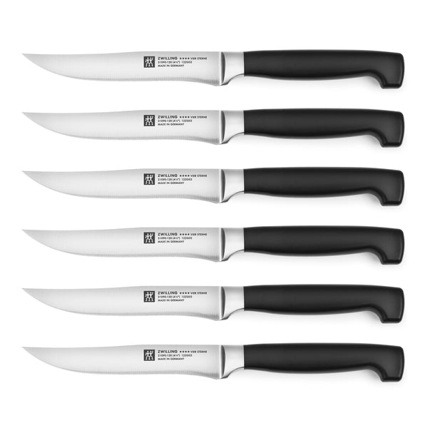 Zwilling J.A. Henckels Forged Four Star 4 Pc Steak Knife Set — Las Cosas  Kitchen Shoppe