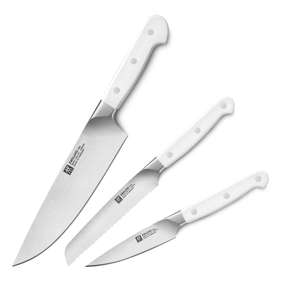 Zwilling Pro Le Blanc Knife Set 3 Pieces - Knife Sets Stainless Steel White - 1020833