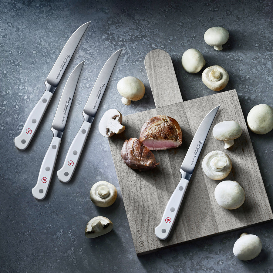 Wüsthof Gourmet White 4-Piece Steak Knife Set