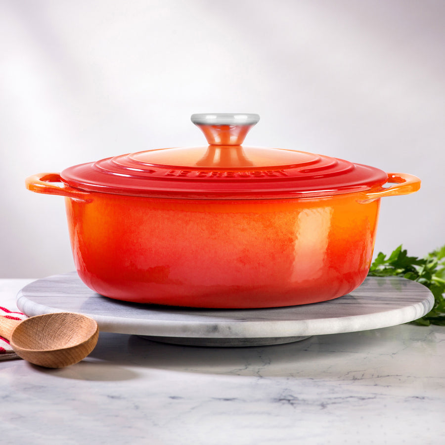 Le Creuset Enameled Cast Iron Shallow Round Dutch Oven, 2.75-Qt. In Blue.